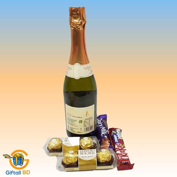 Celebration drink with chocolate