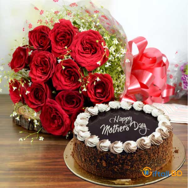 Cake and flower package for Ma