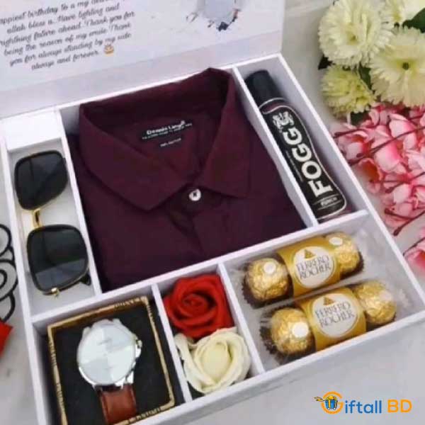 Premium Men’s Anniversary Gift Box with Shirt